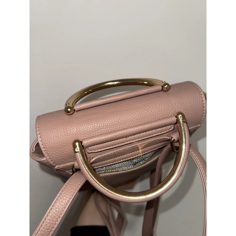 Miztique Daisy Convertible Backpack Purse mauve/dusty rose color vegan leather